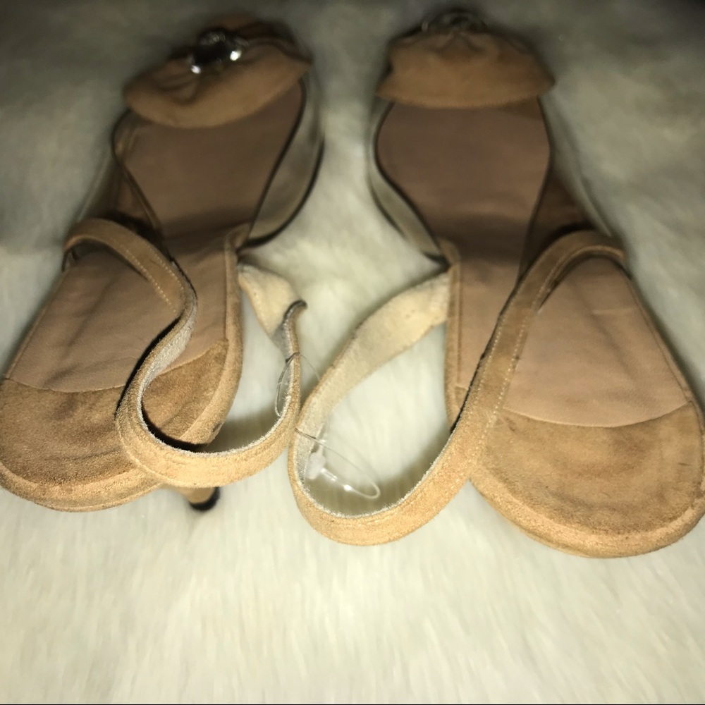 Nude sling back sandals with clear upper - Picture 4 of 8